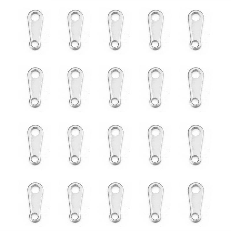 20pcs Stainless Steel Extend Tail Chain Charms Tag Gold Steel Color Multi-style Pendant for DIY Necklace Bracelet Jewelry Making