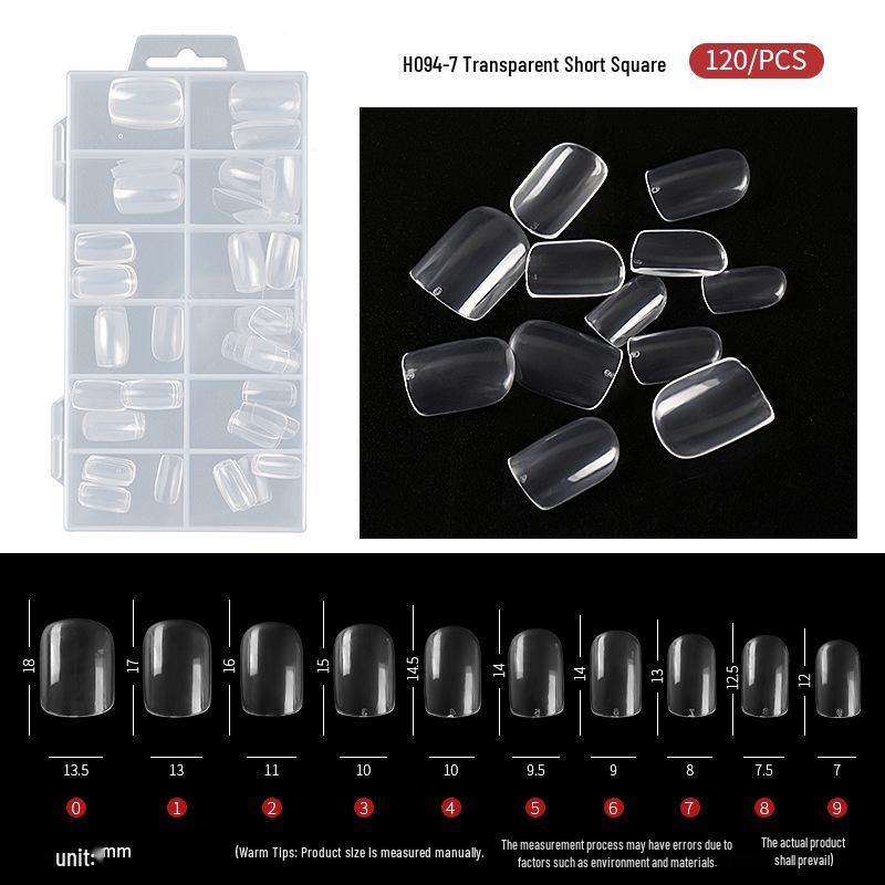 120 Seamless Transparent Ultra-Thin Long Oval, Ballet, Stiletto, and Rectangular Nail Tips