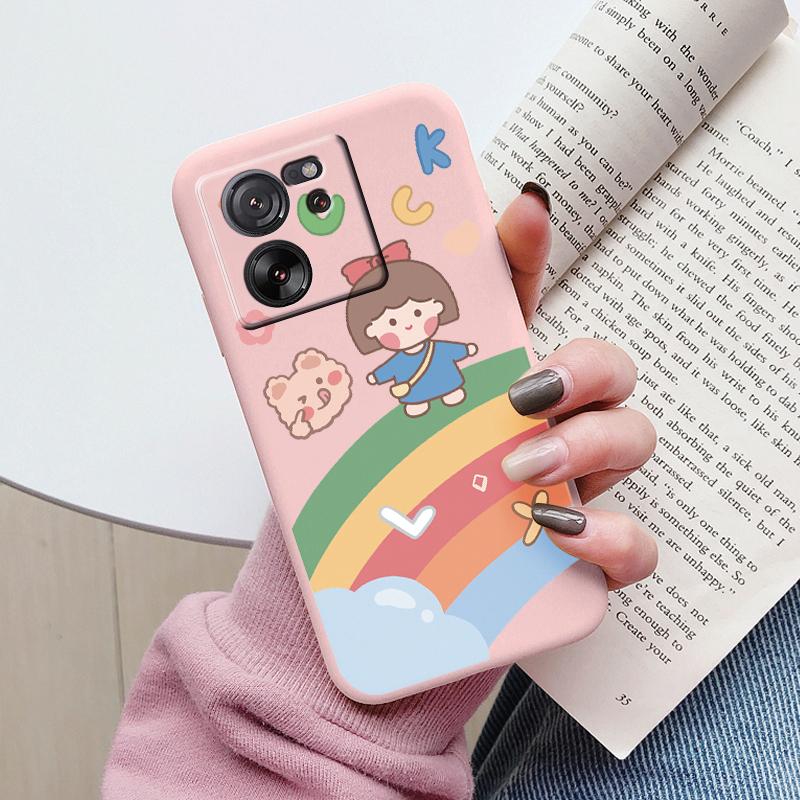 For Xiaomi 13T Pro Case TPU Soft Silicone Coque Flower Pattern Cartoon Painted Phone Cover For Xiaomi 13T Back Protection Capa