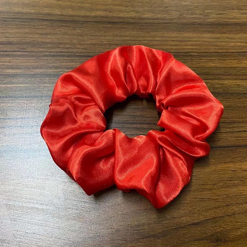 LED Işıklı Parlak Saten Noel Saç Tokası - Amerikan ve Avrupa Stilleri için Kalın Bağırsak Scrunchie Saç Aksesuarı