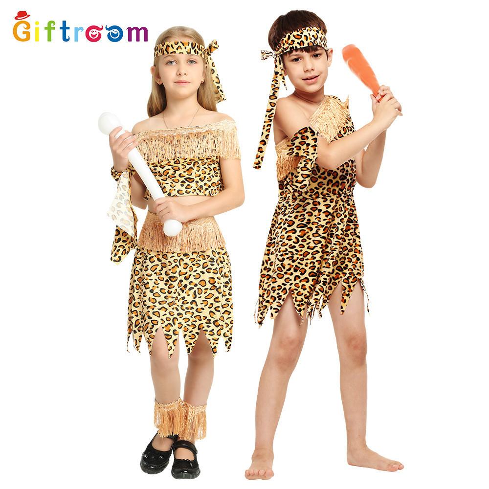 Vibrant Children's Indian Cosplay Costume Soft Plush Fabric For Halloween Parties