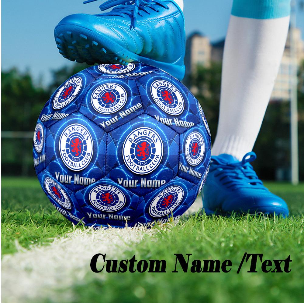 Size 5 Football Custom Name Text, Outdoor Training Soccer BallRangers FC