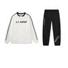Li Ning American Style Loose Fit Crew Neck Pullover Long Sleeve Sweatshirt And Versatile Long Pants Casual Sports Set AKLTD71-1+-AWDTC49-1