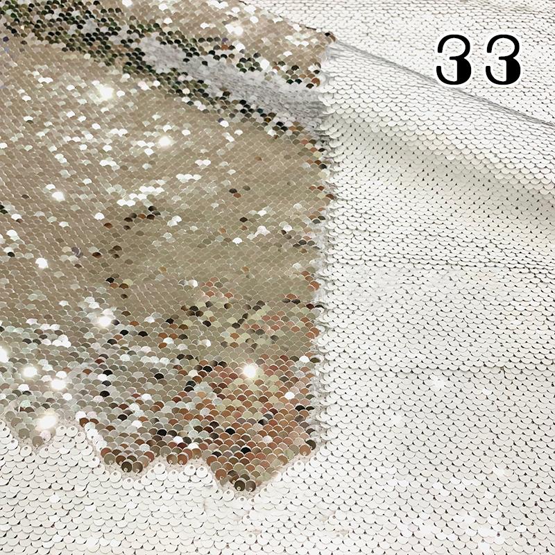 100x130cm Oboustranná 5mm Látka s rybími šupinkami Reverzibilní látka s flitry DIY Řemesla Šití Oděv Boty Pozadí Dekor