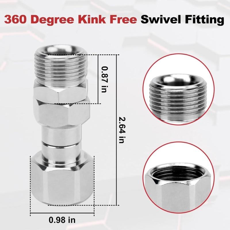 High Pressure Wash Machine Adapter 22 To 3/8inch Quick Connection Washer Adapter for High Pressure Car Washer