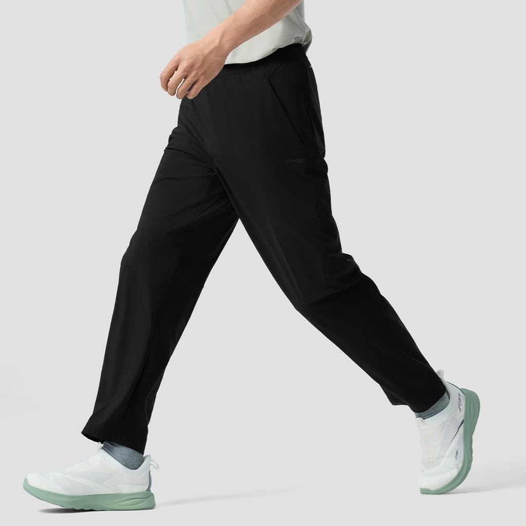 Li Ning Fitness Series Logo Stitching Casual Sports Long Pants Men Bottoms AYKW399-2