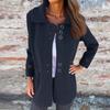 Women's Solid Color Button Lapel Single Breasted Long Sleeved Jacket