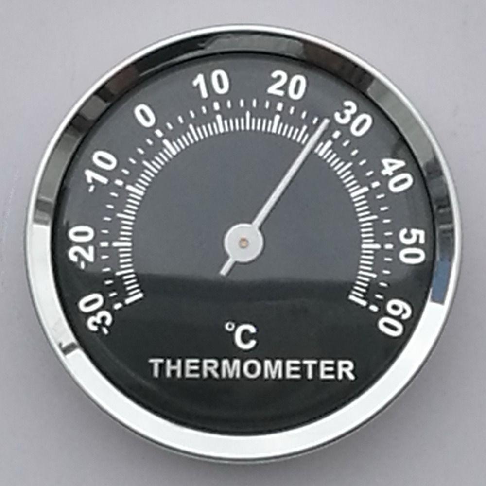 

Round No Battery Double-sided Sticker 58mm Mini Thermometer Mechanical Thermometer Car Temperature Gauge