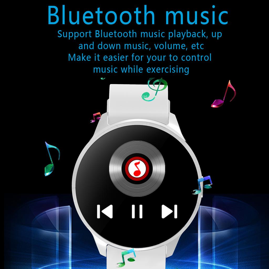 Sportowy Tracker Fitness Przypomnienie o Połączeniach Damski Smartwatch Wodoodporny Monitor Tętna Odtwarzanie Muzyki Pogoda Męski Smartwatch