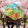 1PC dinosaur landscape Umbrella-8-Rib Reinforced, Automatic Open, Lightweight & Durable, Cute Fashion Accessory for Outdoor, Beach or Casual Use, Beac