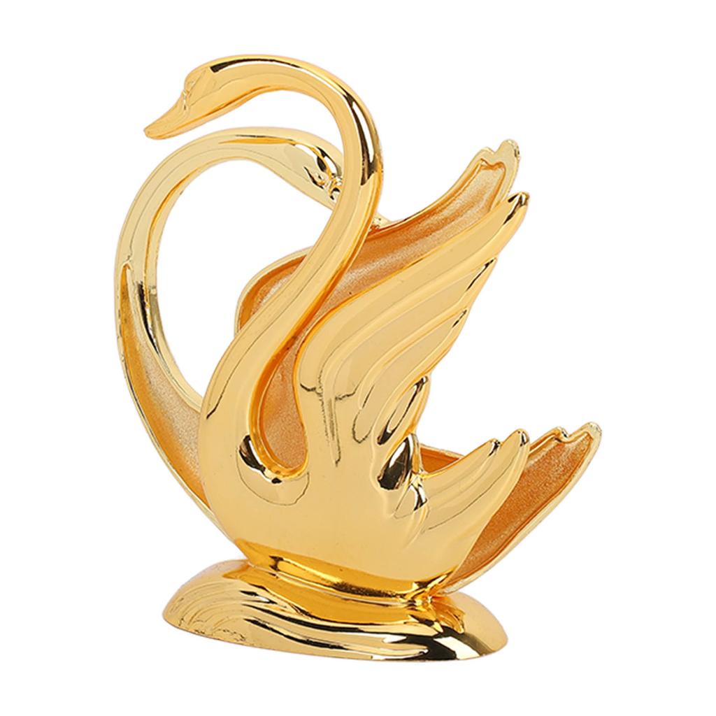 Swan Napkin Holder Golden Swan Design Rustproof Alloy Elegant Style Metal Napkin Holder for Napkin