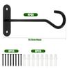 4/10pcs Wall-Mounted Hook Flower Pot Holder Europe Vintage Iron Art Flower Stand Garden Decoration Wall Hanging Basket Bracket