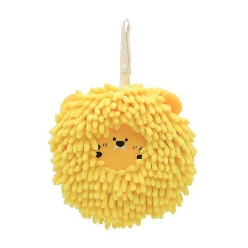 Uroczy Ręcznik Chenilowy z Kreskówkowym Barankiem - Super Chłonny i Szybkoschnący Wiszący Ręcznik Kula do Kuchni i Łazienki