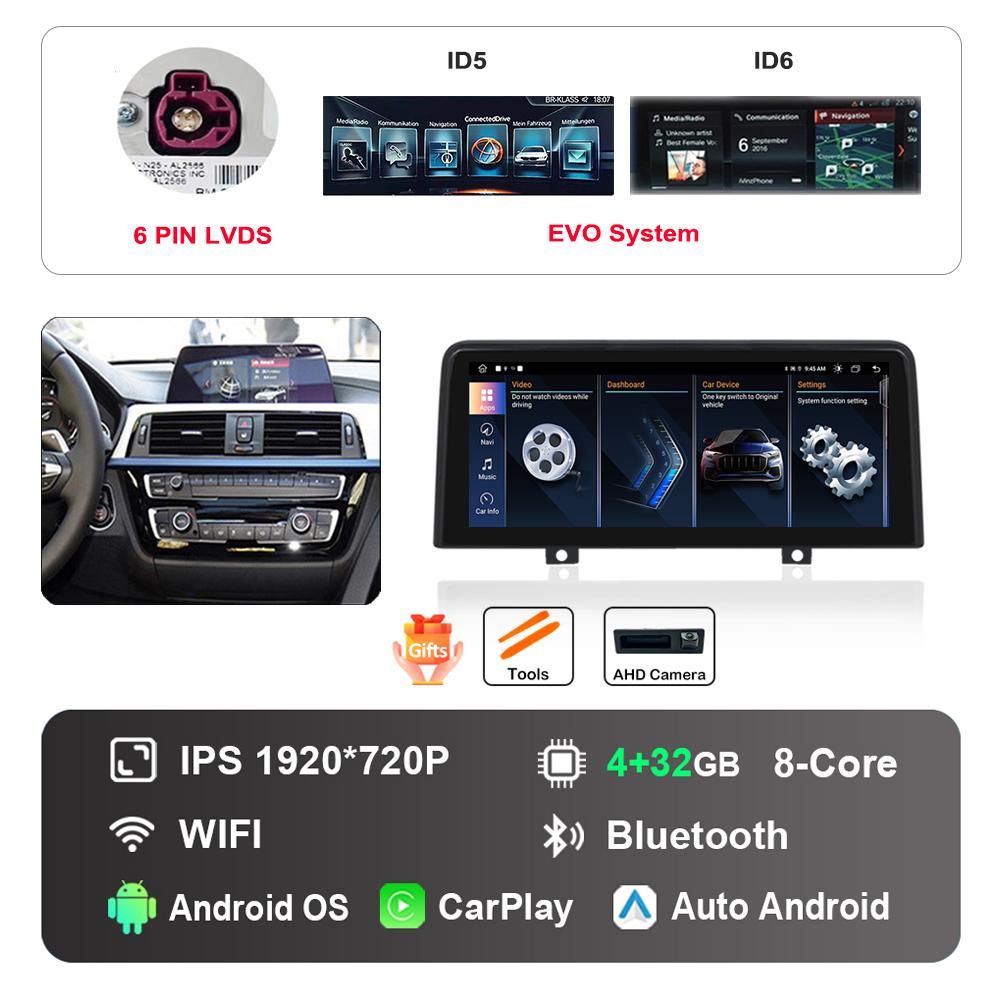 12.3 Inch 1920*720P for BMW 3 4 Series F30 F31 F32 F33 F34 F36 NBT EVO System Android Car Radio Multimedia Player DSP 4G WiFi