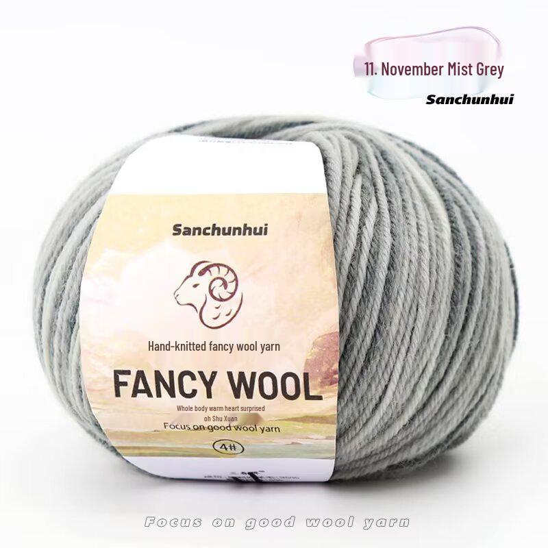 Regenboogkleurig Verloop Handgebreid Wolgaren voor DIY Trui Projecten