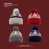 Women's Woolen Hat Winter Warm Knitted Hat Ear Protection  Face Showing Small Pullover Hat Korean Style Wool Ball Cold Hat