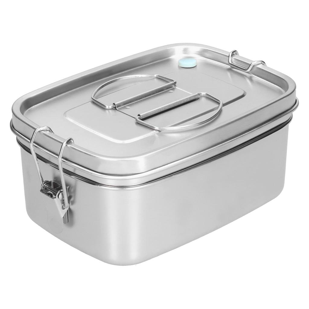 1,5L Dvouvrstvý obědový box Přenosný Neprosakující 304 Nerezová ocel Nádoba na jídlo Nádobí pro