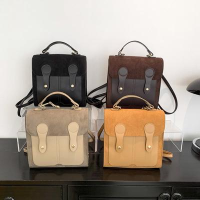 Niche Design Bag for Women New Backpack Retro Handheld Korean Casual Solid Color Backpack