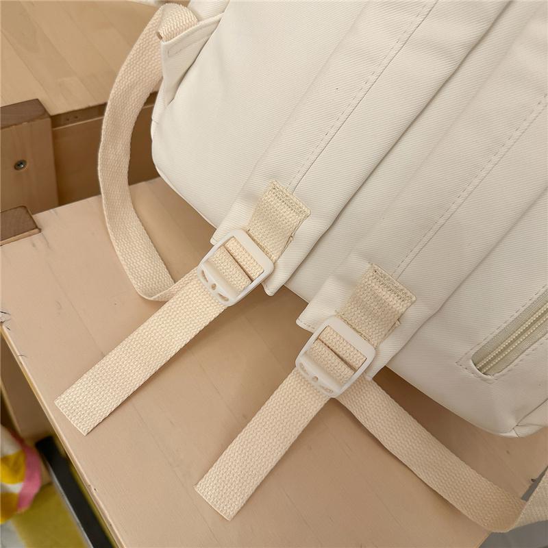 Zaino con Ricamo a Fiocco Pizzo di Nylon Borsa Scolastica per Studenti