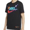 Nike T Shirts Men's Black Crew Neck Moderate Straight Fit CD1307-010