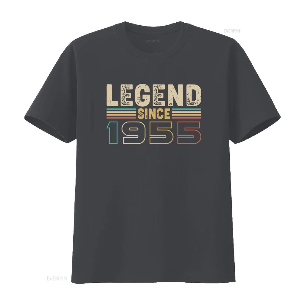 Legend Since 1955 Adults T Shirt Retro Style 70th Birthday Idea Soft Cotton Design for Men and Ladies vintage Washed