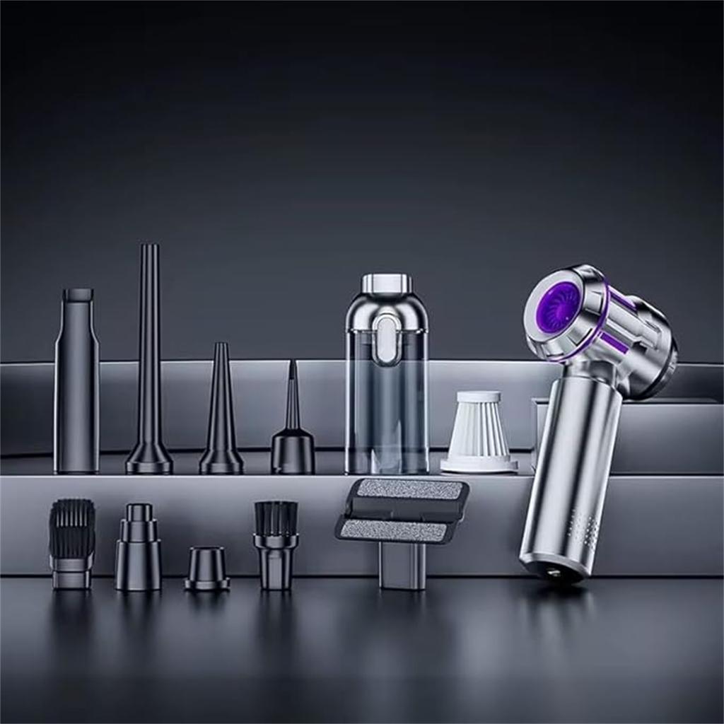 1 Pc Cordless Compressed Duster & 4-in-1 Vacuum Cleaner with 136000 & Brushless Motor with 16000Pa | Powerful Blower for PC | Car | Home Cleaning |