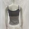 Summer striped thin shoulder strap tank top for women