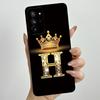 Case For Samsung Galaxy Note 20 Ultra Luxury Crown Letter Liquid Silicone Back Cover Soft Funda For Samsung Note20 20Ultra Coque