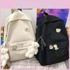 Backpack Solidcolor Shoulder Bag High School Students Junior High Gift Unisex