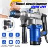 800rpm Electric Impact Demolition Hammer Drill Concrete Breaker Chisels 360Rotary AC 220V 50Hz 2000W