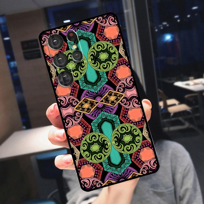 

Bohemian Style Cover For Samsung Galaxy S24 Ultra S25 S22 S23 Plus S20 S21 FE S9 S10 S23 FE Phone Case Galaxy S23
