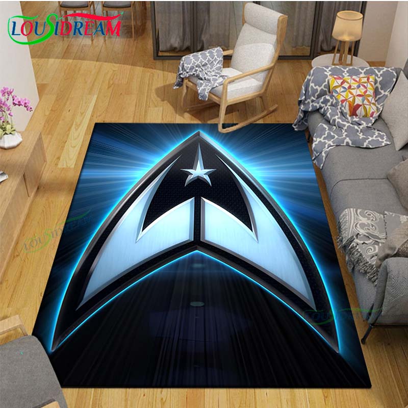 Fashion Famous Films S-Star-T-Trek Carpet Living Room Bedroom Bedside Mat Fashion Floor Mat Area Rug Door Mat Bedroom Decoration