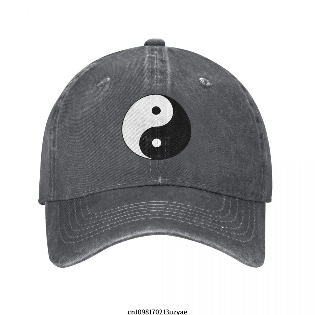Ying Yang Symbol Fashion Unisex Cotton Baseball Cap Outdoor Adult Adjustable Denim Hat