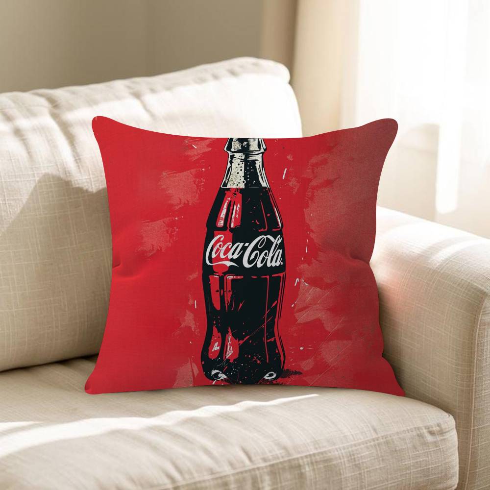 Soda Water CCocaCCola Personalized Pillow Cover Kids Bedroom Wild Party Decor Pillowcase Kid Birthday Shower Gift