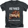 Retired Not My Problem Anymore Adults TShirt Funny Cat Meme Top New Cotton Retro Street Fashion Mens Shirt Short Sleeve Design