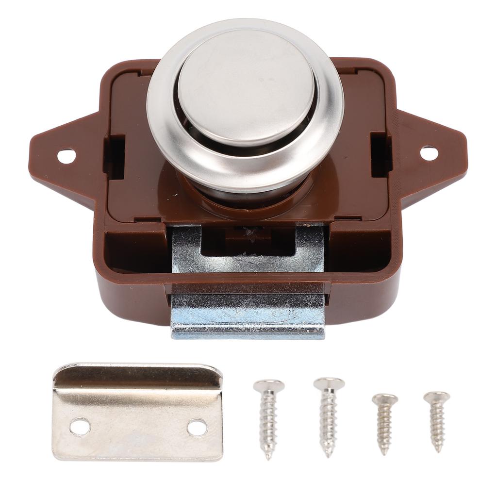 Cabinet Push Button Latch Stylish Look Keyless Cupboard Door Push Button Lock Latch for RV Yacht Motorhome Campervan