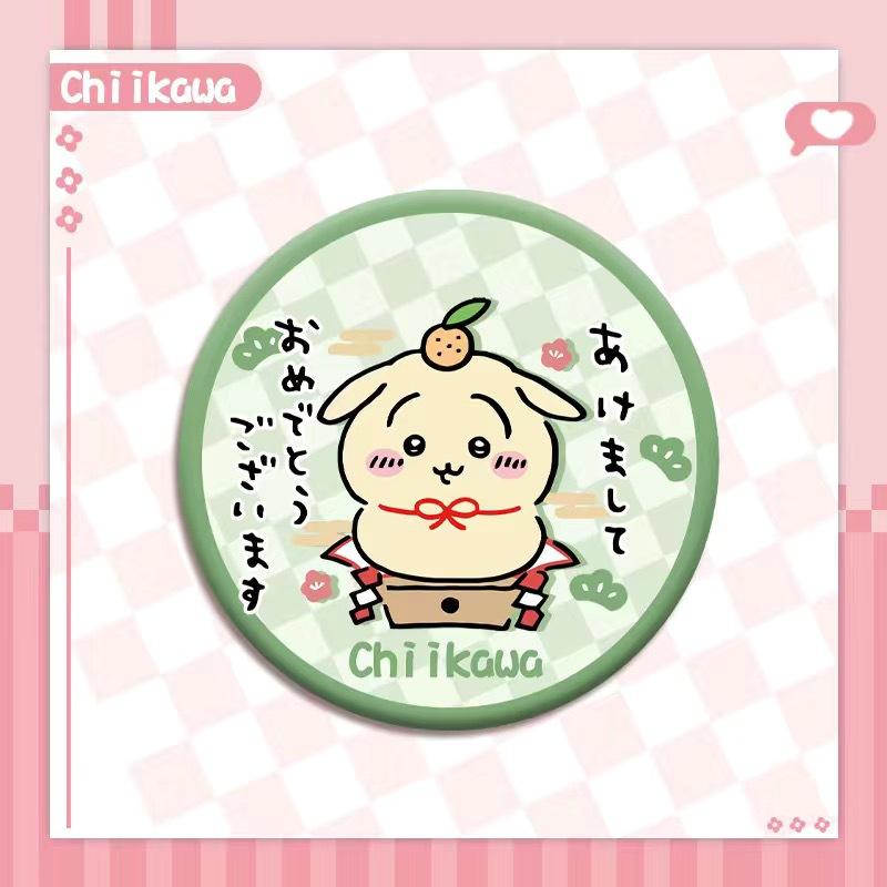 Chiikawa Jii Badge Emoticon Pack Usachi Hachiware Cute Cartoon Series Peripheral HD Tinplate Laser Bars Friend Gift
