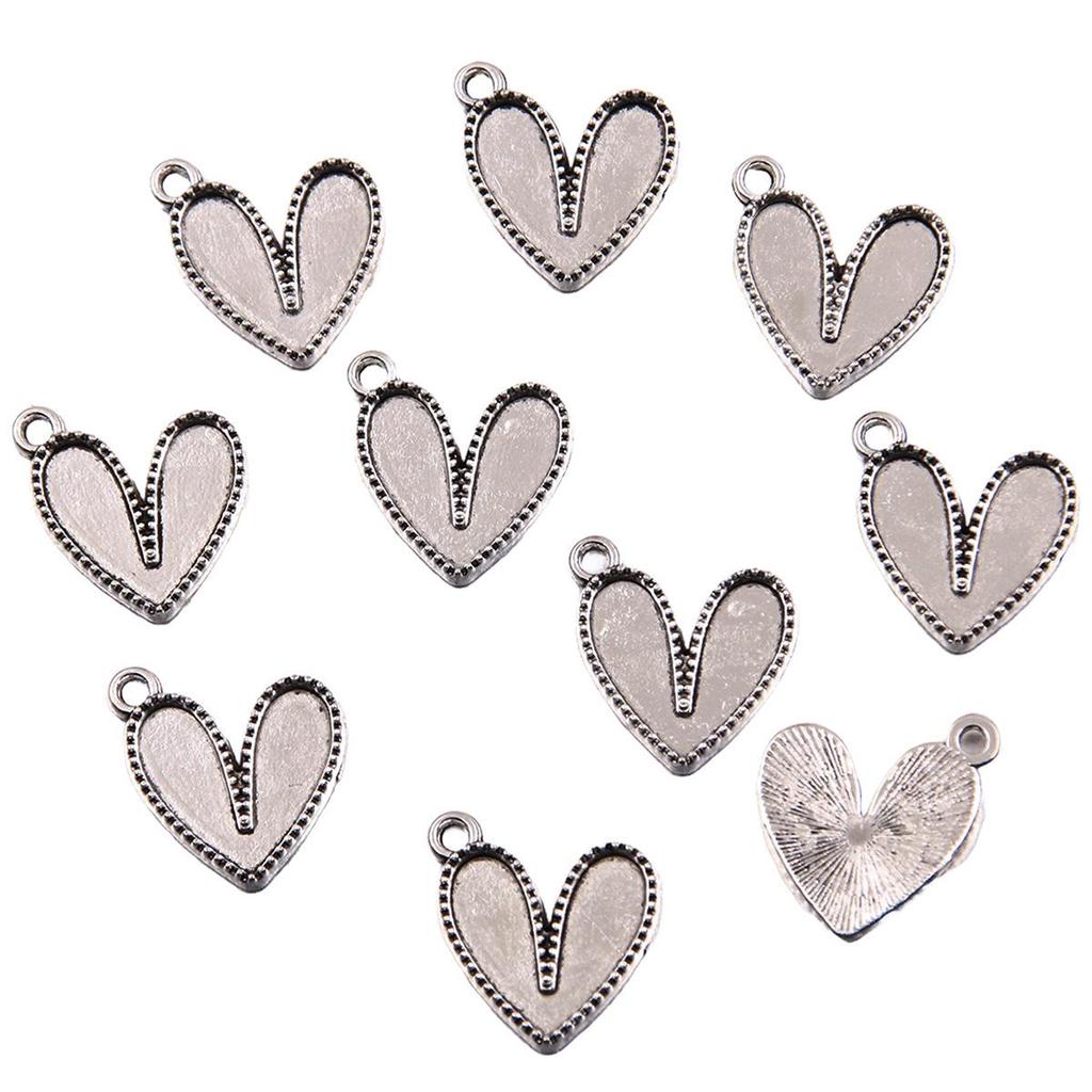 Vintage Silver Heart Pendant with 'Love' Letters - Creative Handmade Jewelry Accessory