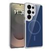 For Samsung Galaxy S26 Ultra S26 Plus Case Magnetic Transparent Clear Hard PC Back Anti-fingerprints Wireless Charging Cover