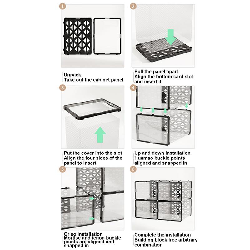 Shoe Storage Box 6x Stackable Shoe Bin Holder Space Saving Shoes Display Case Dustproof Home Storage Organization For Bedroom