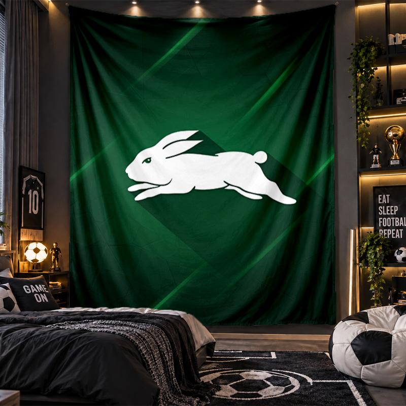 Wall Hanging Tapestry South Sydney Rabbitohs Print Cloth for Living Room Bedroom Home Decor