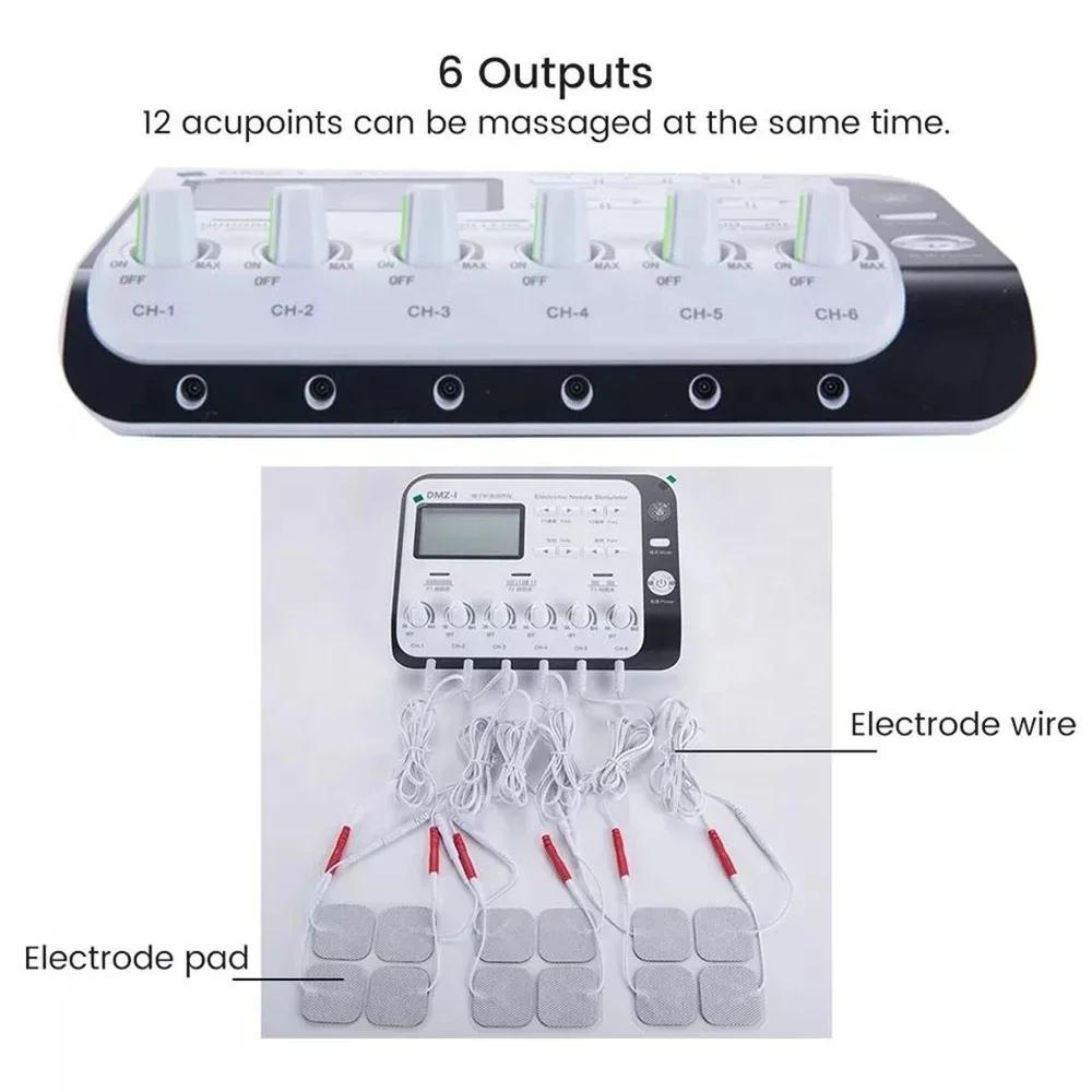 6 Output Electroacupuncture Muscle Stimulator TENS Neuromuscular Relaxation Massager Portable Multi-Mode Acupuncture and Moxibustion Device