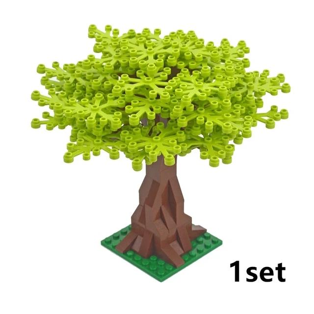DIY Plant Tree City Bricks Assemble MOC Pine Christmas Tree Model Building Blocks Educational Creative Toys For Children Gifts