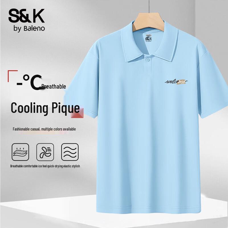 Baleno S&K Men s Casual Ice-Feel Polo Shirt M