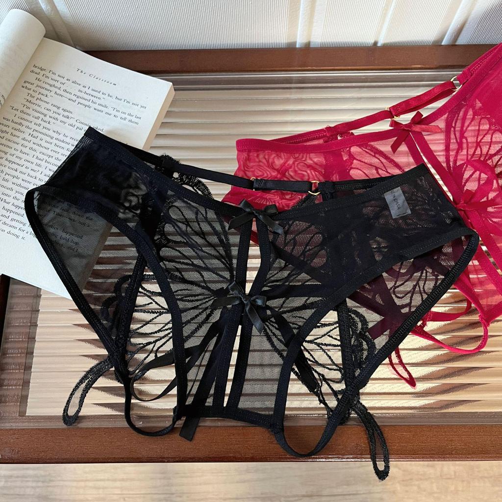 Butterfly Fairy Sexy Open Crotch Tie-Up Low Waist Breathable Panties
