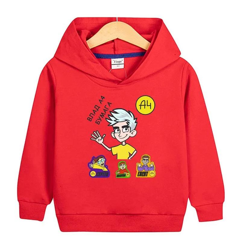 Merch A4 Boys Girls Hoodie Pullover Cartoon Children Hoodie Teen Spring Autumn New Style 4 To14 Y