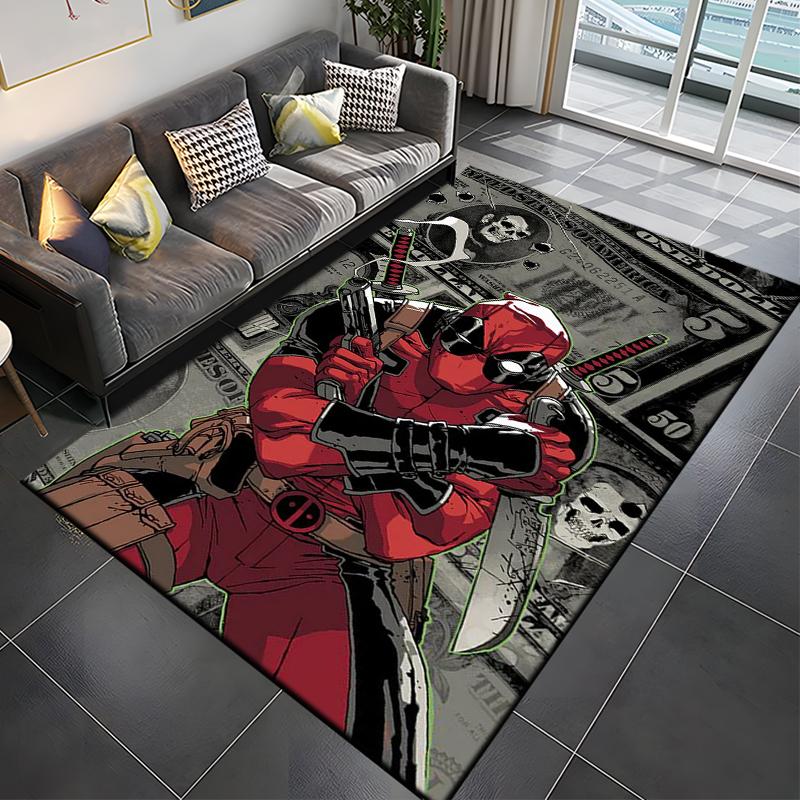 

Cartoon Anime Deadpool Area Rug 3D Carpets for Living Room Kitchen Bedroom Sofa Home Decor Doormat Kids Floor Anti-slip Mat Gift 40x60cm (16x24in)