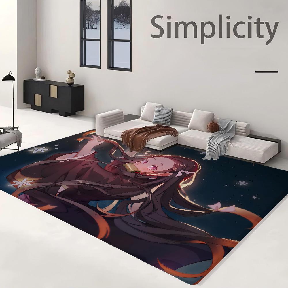 Kamado Nezuko Demon S-Slayer Bathroom Mat Anti-slip Absorb Water Long Strip Cushion Bedroon Mat Hotel Decor Mat