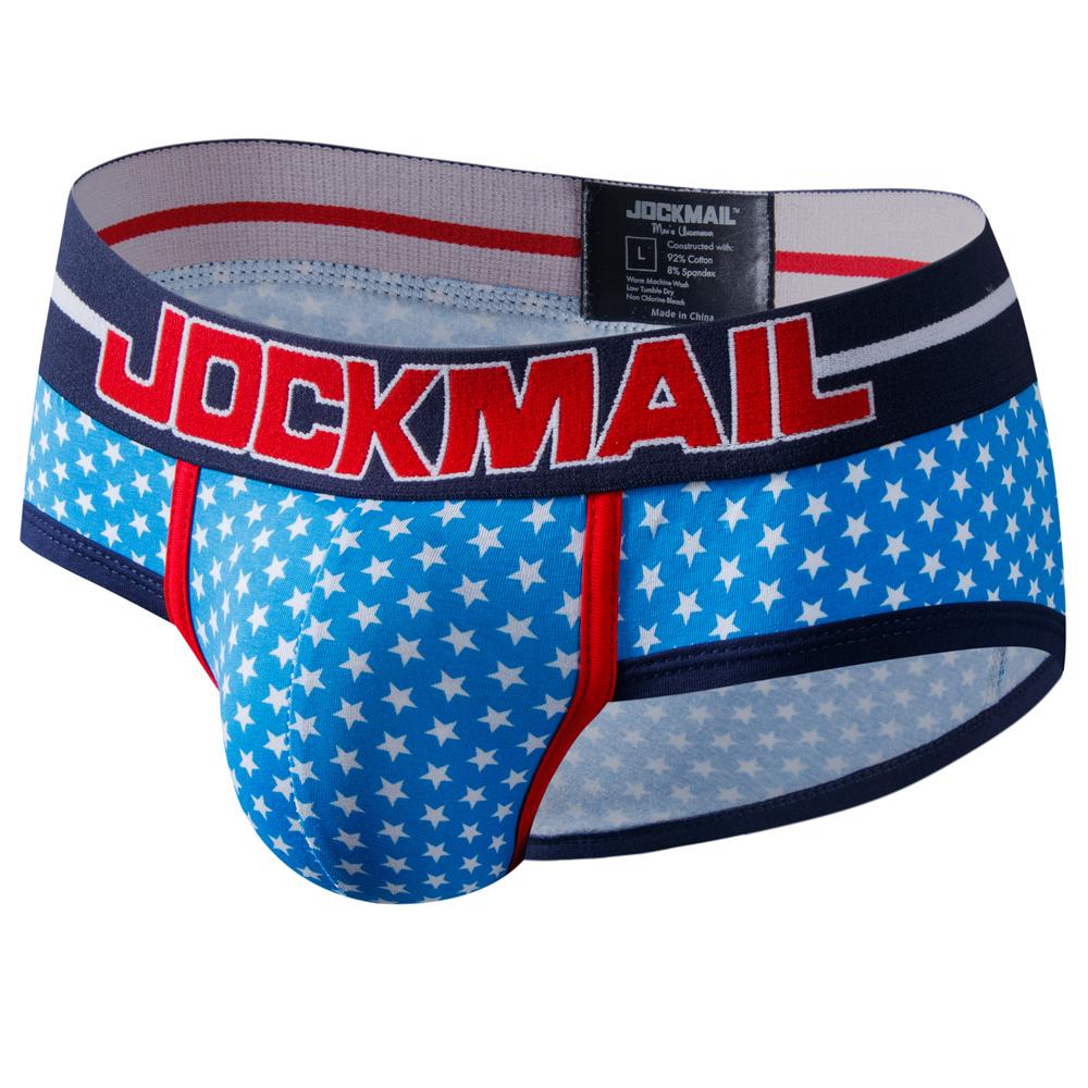 

Трусы JOCKMAIL Мужское нижнее белье с низкой посадкой и принтом пентаграммы из хлопка M синий