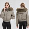 Winter New Fur Collar Casual Versatile Cotton Clothes Hooded Short Thermal Cotton-padded Clothes Thickened Fashion Jacket